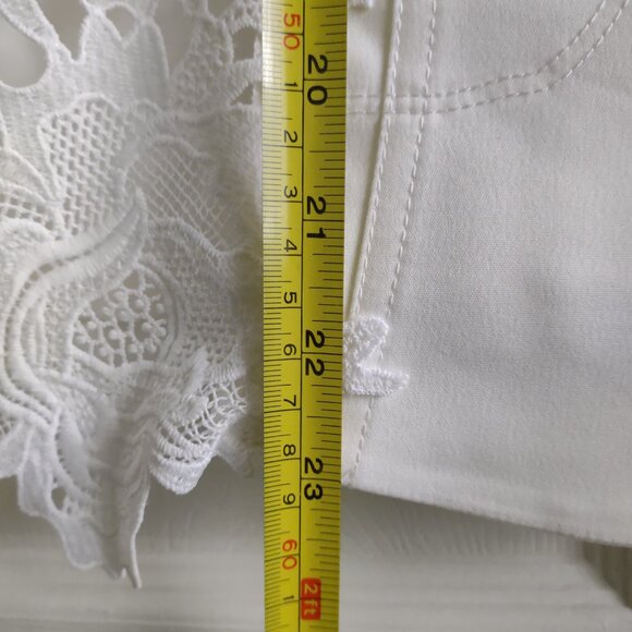 INC stretch cotton blazer with lace - WHBM jackets style - shapely - NWT - Picture 10 of 13